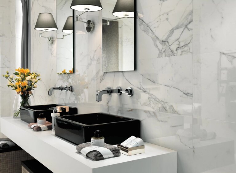 How to remove stains from bathroom wall tiles?